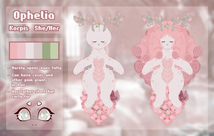 Tiny-Feral with name, info, palette and close-up